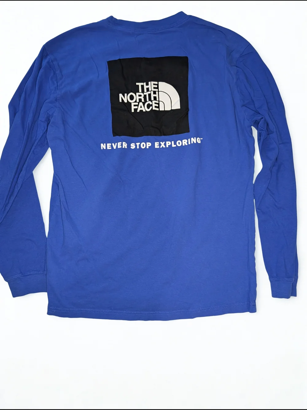 The North Face Royal Blue Long Sleeve Logo Tee